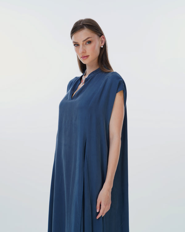 Chinese collar sleeveless dress